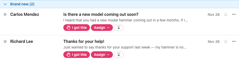 Help Inbox Brand New