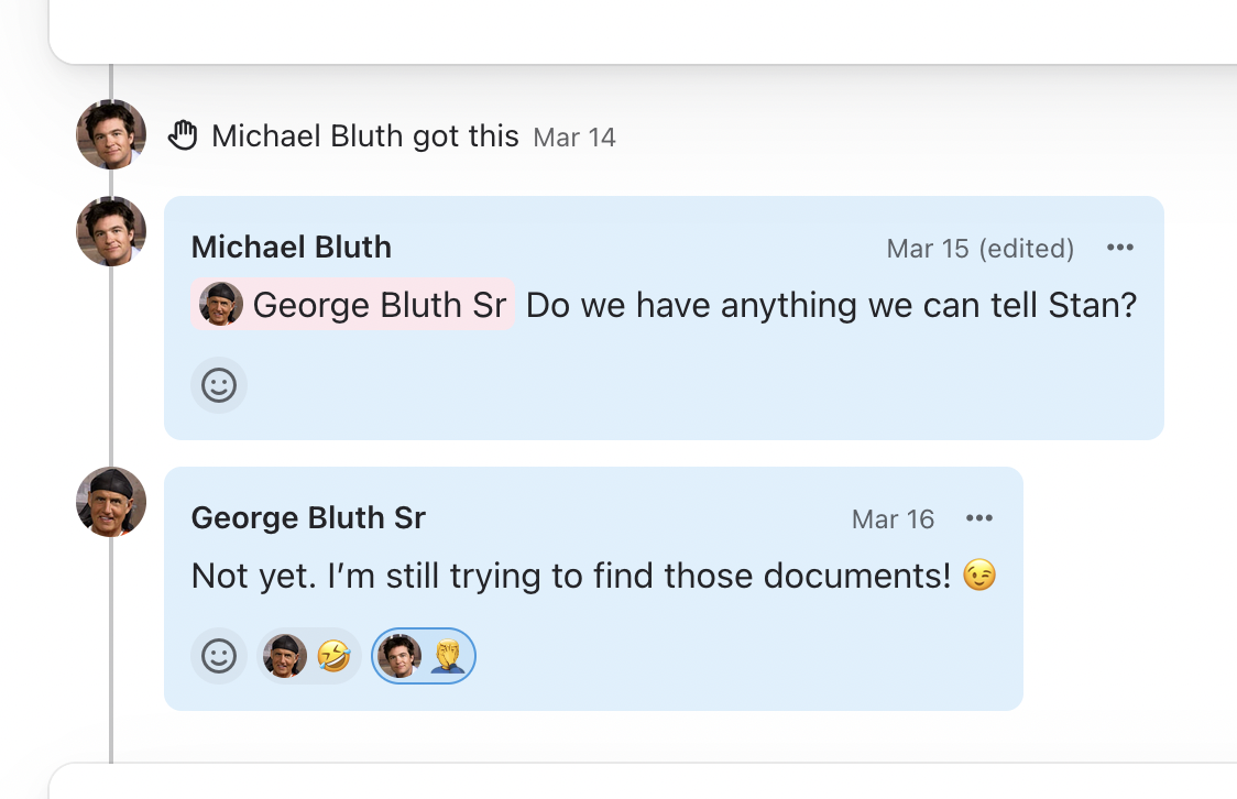 Leave notes for teammates in Jelly
