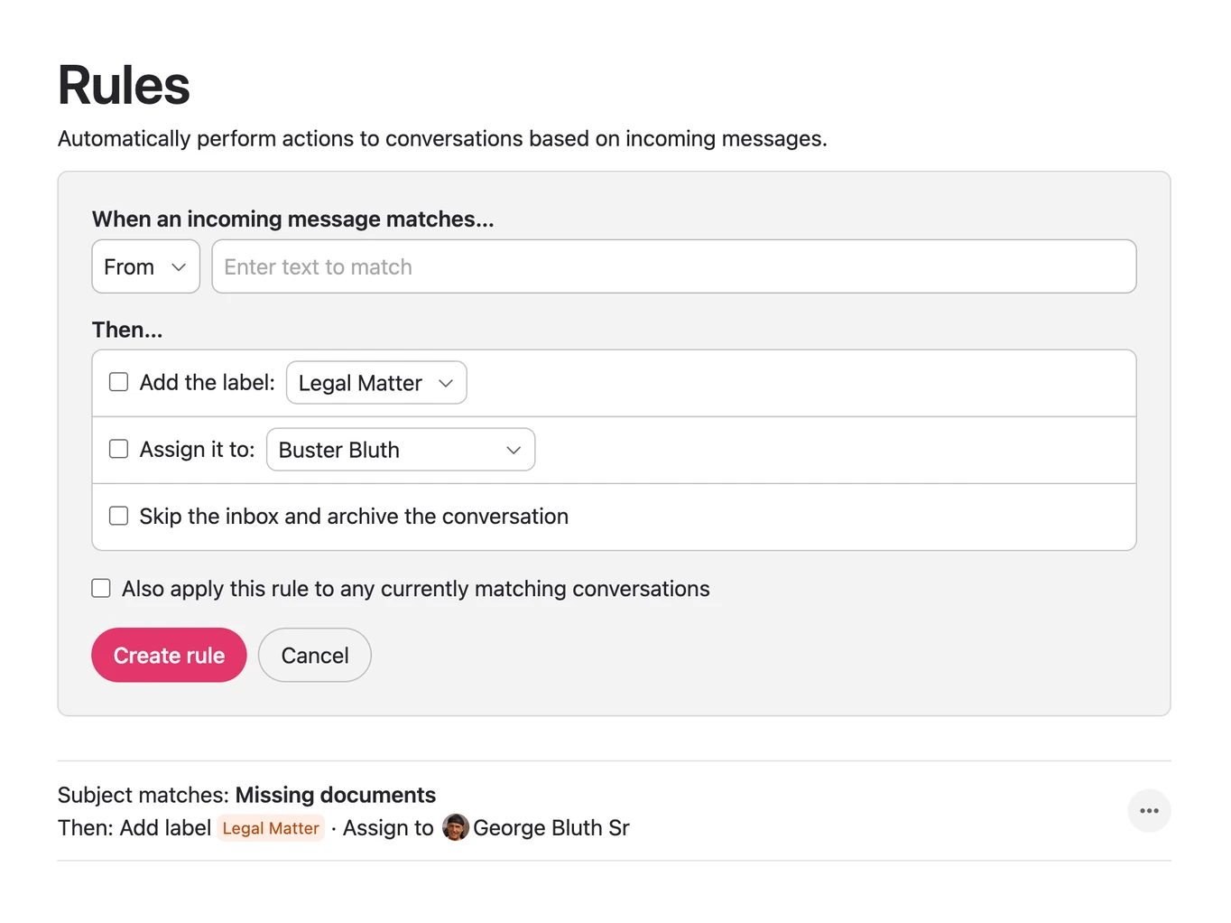 Automate your inbox with mail rules in Jelly