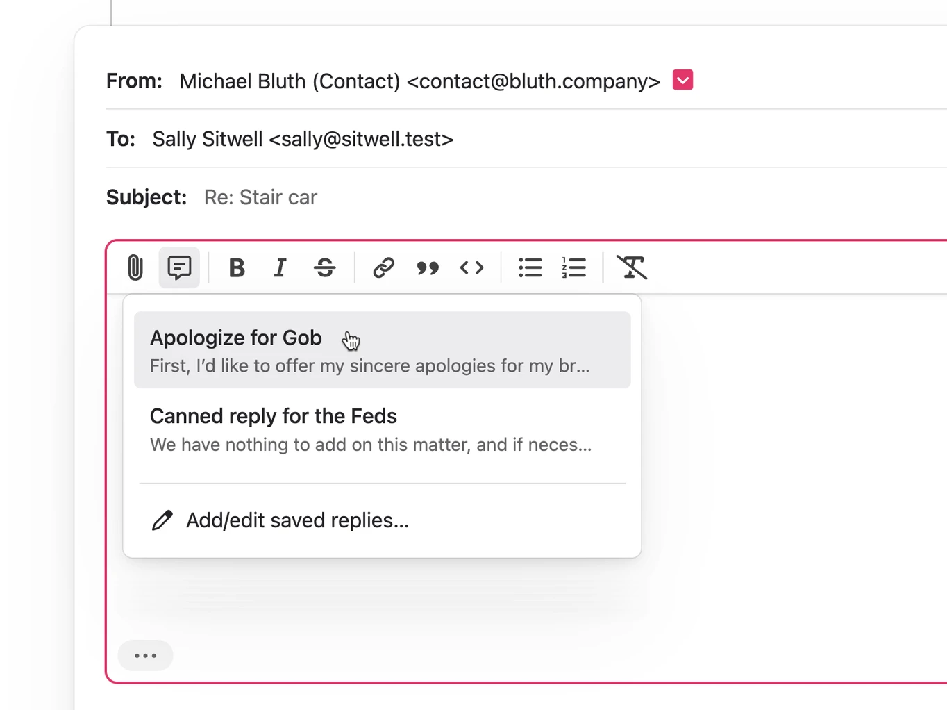 Respond faster with Saved Replies in Jelly