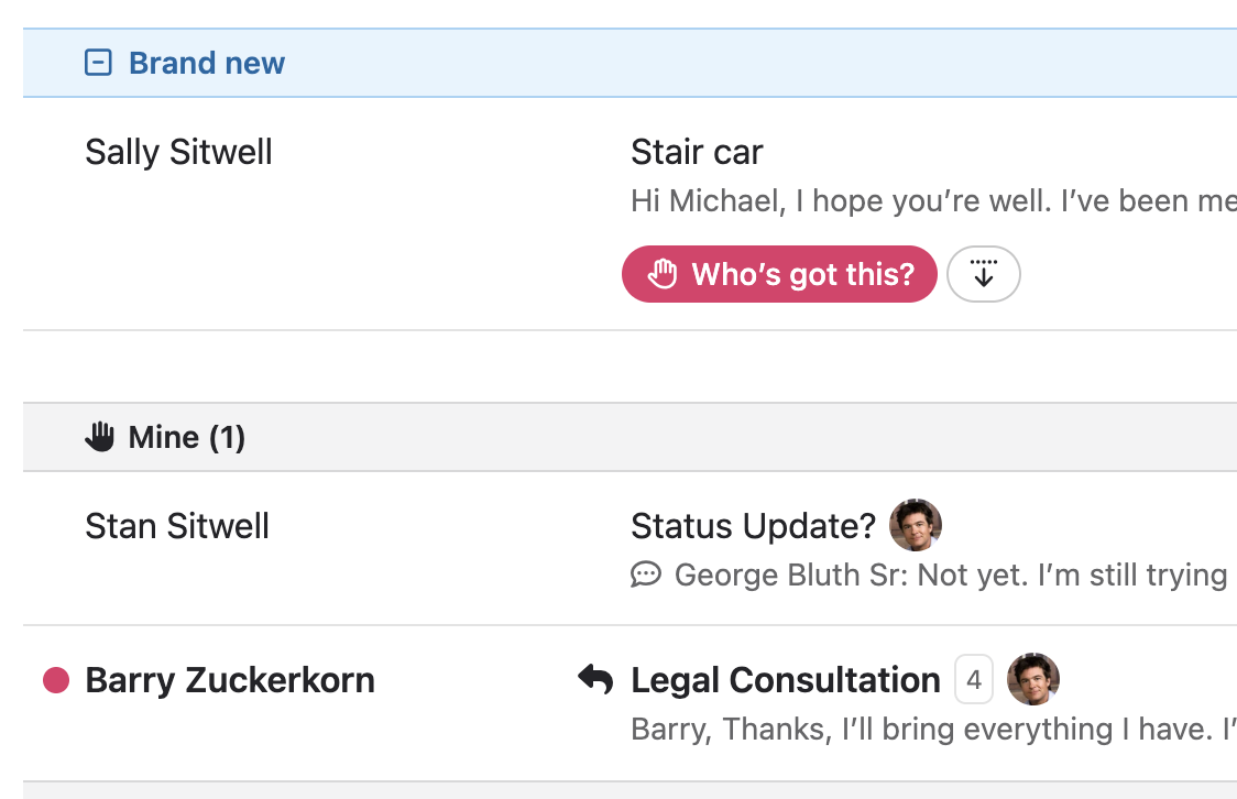 Use “I got this” to claim email