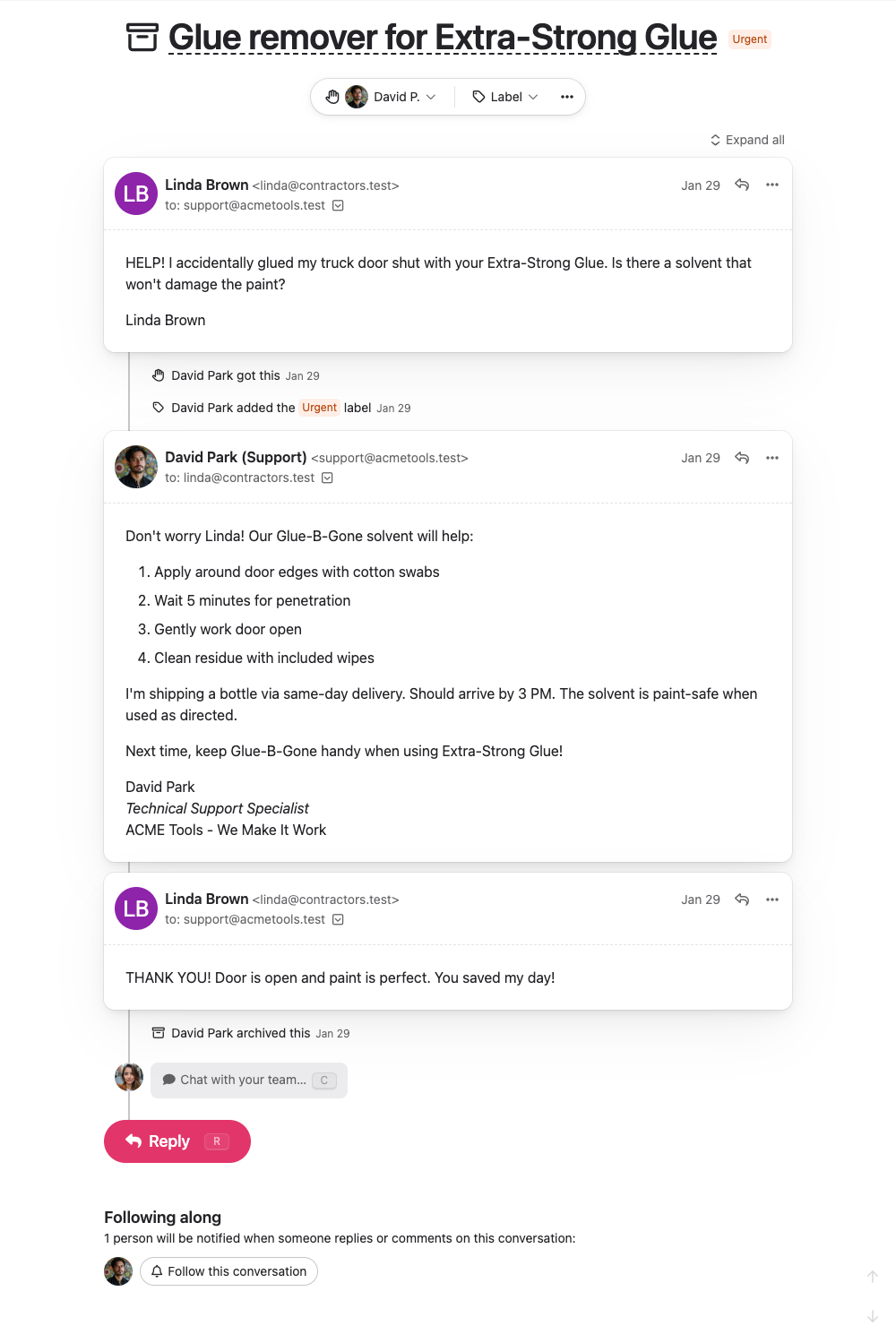 Activity for a conversation, right in the conversation