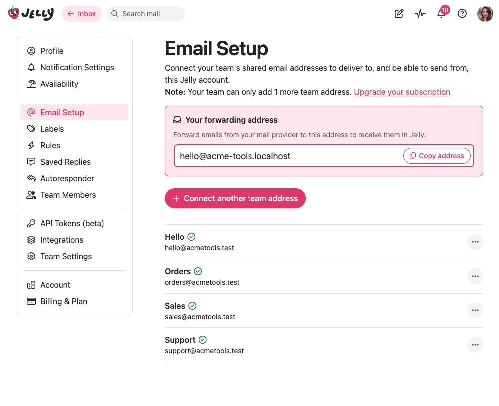 Your email setup